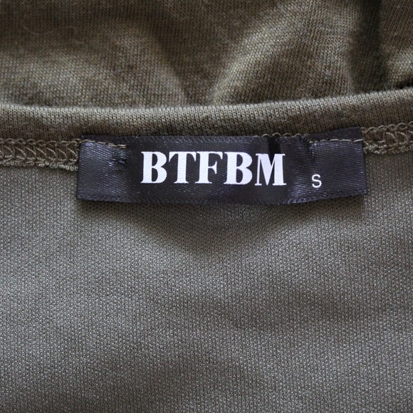 Olive Green Side Ruche Sleevless Bodycon Dress - Picture 6 of 7